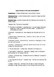 Why does montresor want revenge on fortunato? Irony In The Cask Of Amontillado Esl Worksheet By Carla Horne