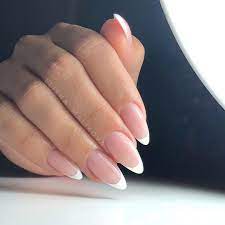 Pin By Christina On Beauty In 2021 Almond Nails French Pink Acrylic Nails Almond Nails