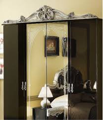 Furniture uk bedroom set chic furniture italian bedroom furniture silver bedroom 4 door wardrobe white and silver bedroom bedding stella black & gold headboard & bedframewith optional night tablesfrom italian chic furniturefeatures:classically styled to a traditional italian. Barocco Black W Silver Made In Italy Bedroom Clearance