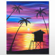 Kindly subscribe our channel and if. Paint Night In Sunset Beach Ca Paradise Beach With The Paint Sesh
