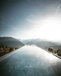 It Seems Infinite Hubertus Hotel Wellness Skypool Infinitypool Southtyrol Sudtirol Altoadige Dolomiten Dolomites Airplane View Panorama Hotel
