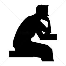 4k concept of depression dark man silhouette back view abstract cinematic shot male walk. Silhouette Of Man Thinking Vector Image 1437521 Stockunlimited