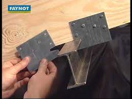 Attache Metallique Chevron Bois Sur Poutrelle Youtube