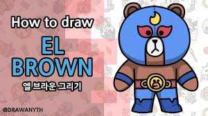 Thank you to the subscribers who always support playart. How To Draw El Brown Brawl Stars Line X Brawl Stars Youtube