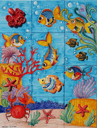 25 x 25 mmmosaic tiles specializes in. 3d Sea Life Of Italy Tile Backsplash Backsplash Tiles Flooring And Wall