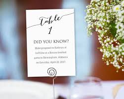 1 50 Fun Facts Wedding Fun Facts Wedding Cards Table Numbers Etsy Card Table Wedding Wedding Fun Facts Creative Wedding Table Numbers