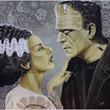 Amazon.com: Flirtationship por Mike Bell novia de Frankenstein Monster Love  lona Impreso : Hogar y Cocina