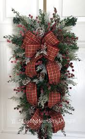 Christmas Evergreen Swag Christmas Door Decorations Holiday Wreaths Christmas Christmas Swags