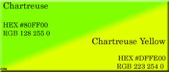 Chartreuse is a color that's somewhere between green and yellow. Chartreuse Color Meaning Psychology
