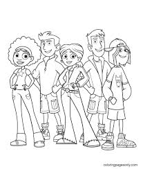Learn about wild animals all around the world from the oceans to the trees. Koki Chris Aviva Martin And Jimmy Z Coloring Pages Wild Kratts Coloring Pages Coloring Pages For Kids And Adults