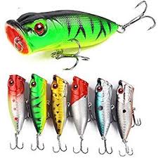 Guaziv Popper Poper Lure Topwater Floating Popper Hard Lures Strong Hooks Bass Crankbait Popper Fishing Lures Trout Cran Fishing Lures Fishing Bait Sea Fishing