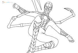 Find more printable spiderman coloring page pictures from our search. Iron Spiderman Coloring Pages New Pictures Free Printable