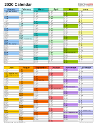 Calendar for 2019 and 2020. 2020 Calendar Free Printable Excel Templates Calendarpedia