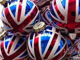 During christmas london's main streets are decorated with beautiful christmas lights. Union Jack Baubles Union Jack Union Jack Decor English Christmas