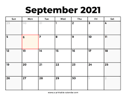 Hundreds of free calendar templates in over 55+ styles for you to print on demand. September 2021 Calendar With Holidays