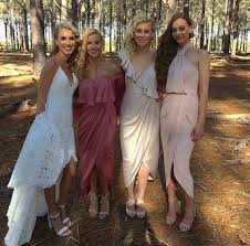 Mismatched Shona Joy Bridesmaids Dresses Different Styles Fabrics And Colours Core And Luxe Range Avail Wedding Dresses Perth Bridesmaid Bridesmaid Dresses