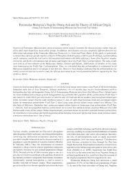 Malaysia's mysterious orang asli people have lived in the heart of the country's deep jungles for more than 60,000 years. Pdf Peninsular Malaysia S Negrito Orang Asli And Its Theory Of African Origin