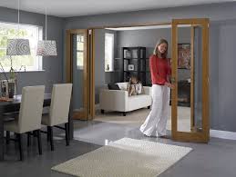 Premium Bi Fold Bifolding Doors Aluminium Oak Wood Room Divider Doors Living Room Door Folding Room Dividers