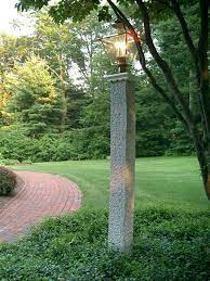 They are available in distinct shapes and sizes with solid bases having anchor bolts in tough concrete. Granite Lamp Post