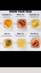 Types Of Tea Green Tea Matcha Chamomile More In 2021 Rosehip Tea Sage Tea Hibiscus Tea