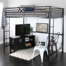 Makes zero noise and doesn't budge simple, modern, and versatile, this bed is the perfect centerpiece for any bedroom. Walker Edison Full Size Premium Metal Loft Bed Black Walmart Com Walmart Com