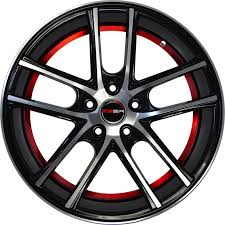Black And Red Wheels 18 Inch Pin On Car Stuffs