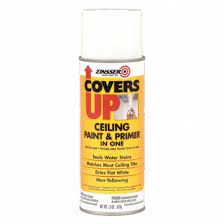 I have sprayed a few acoustical tile ceilings with a product called procoustic by procoat. Zinsser Zinsser Acoustical Ceiling Tile Spray Paint In Flat White For Aluminum Concrete Drywall Metal Pl 4hfe7 3688 Grainger