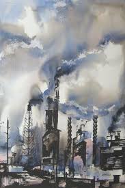 Liz Chaderton Industrial Landscape Urban Landscape Landscape Artwork Industrial Artwork