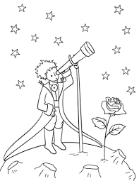 Coloriages le petit prince ciné dvd quoi d neuf gulli. Little Prince With Telescope Coloring Page Coloring Pages Prince Drawing The Little Prince