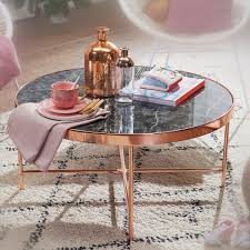 Schöne couchtische aus über 250 shops couchtische aus holz günstiger couchtisch große auswahl an beistelltischen. Wohnling Design Couchtisch Marmor Optik Schwarz Rund O82 5 Cm Mit Kupfer Metallgestell Grosser Wohnzimmertisch Couchtisch Marmor Couchtisch Rund Couchtisch