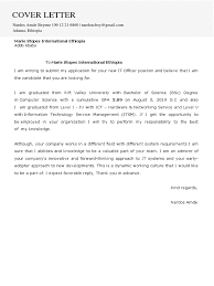 An application letter is a standalone document you submit to a potential employer to express your interest in an open position. Nardosamde Cover Letter Marie Stopes International Ethiopia Pdf