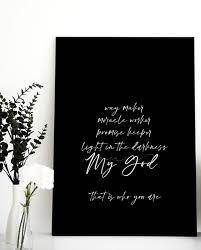 Way Maker Sinach Lyrics Art Print Way Maker Lyrics Way Etsy In 2020 Worship Lyrics Art Christian Lyrics Worship Lyrics