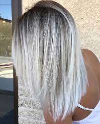 You can start with your deep brown roots, leaving them as they are, and gradually go for a cool lilac base, finishing the color masterpiece with whitish purple highlights. Light Brown Roots Blonde Hair Straight