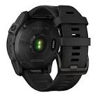 f?nix 7X Sapphire Solar 51mm Bluetooth Multisport Smartwatch - Black/Titanium Back Garmin