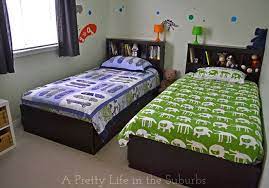 Since my youngest's room is a star wars theme, this industrial star wars bedroom from yellow bliss road instantly caught my eye. Organizing A Shared Boys Bedroom A Pretty Life In The Suburbs Boys Shared Bedroom Kids Shared Bedroom Small Room Bedroom