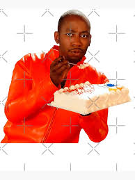 Music Vintage New Girl Winston Eating Birthday Cake Gifts Music Fan  Photographic Print