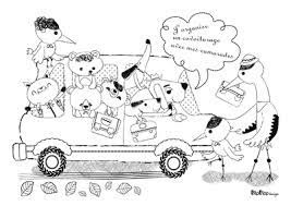 j organise un covoiturage avec mes camarades e coloriage enfant pompiers