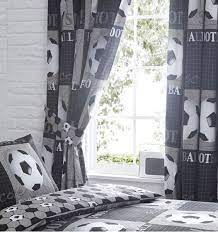 Maybe you would like to learn more about one of these? Shoot Football Boys Black Grey And White Lined Bedroom Curtains 66