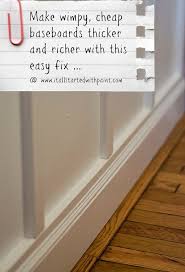 Easy Fix To Beef Up Baseboards Baseboards Painting A Sink Diy Remodel