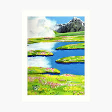 Race against pirates and foreign agents in a search for a legendary floating castle. Howls Moving Castle Art Prints Redbubble