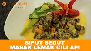 Masukkan santan, serai dan siput. Siput Sedut Masak Lemak Cili Api Try Masak Icookasia Youtube