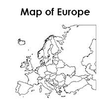 Simple map with labels and texts turned off. Printable Blank Map Of Europe