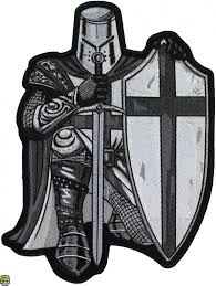 Patches Crusader Kneeling Knight Black White Large Back Patch Crusader Knight Knight Knight Tattoo