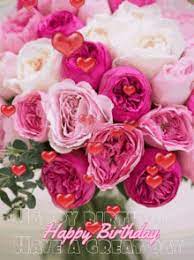 Pink rose flowers bouquet on white wooden background beautiful flowers. Birthday Flowers Gifs Tenor