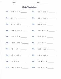 Patterns Of Multiplying By 10 100 1000 Worksheet