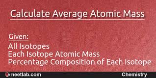 Si is the international standard of measurement used by every country in the world except in the usa. Calculate Average Atomic Weight Mass Neetlab