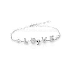 925 sterling silver letter love pearls