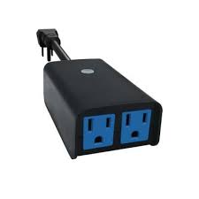 Westek 7 Day Programmable Outdoor Plug In Digital Wi Fi Enabled Timer With 2 Outlets Black Smartplug2a The Home Depot Wifi Light Switch Timer Digital Timer