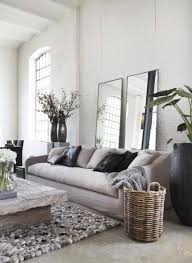 Flash Livingroom Salon Ambiance Nature Chic Sol En Beton Cire Miroirs Soft And Naturel Liv Deco Derriere Canape Decoration D Une Petite Piece Beaux Salons