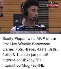 Along with michael jordan, pippen helped the bulls transform into a championship team while they. Ballislife Weekly Showeas 12 Scottie Pippen Jr Height 6 2 Son Of Top 50 All Time Nba Player Scotty Pippen Wins Mvp Of Our First Live Weekly Showcase Game 7pts 4rebs 4asts 3stls 2blks